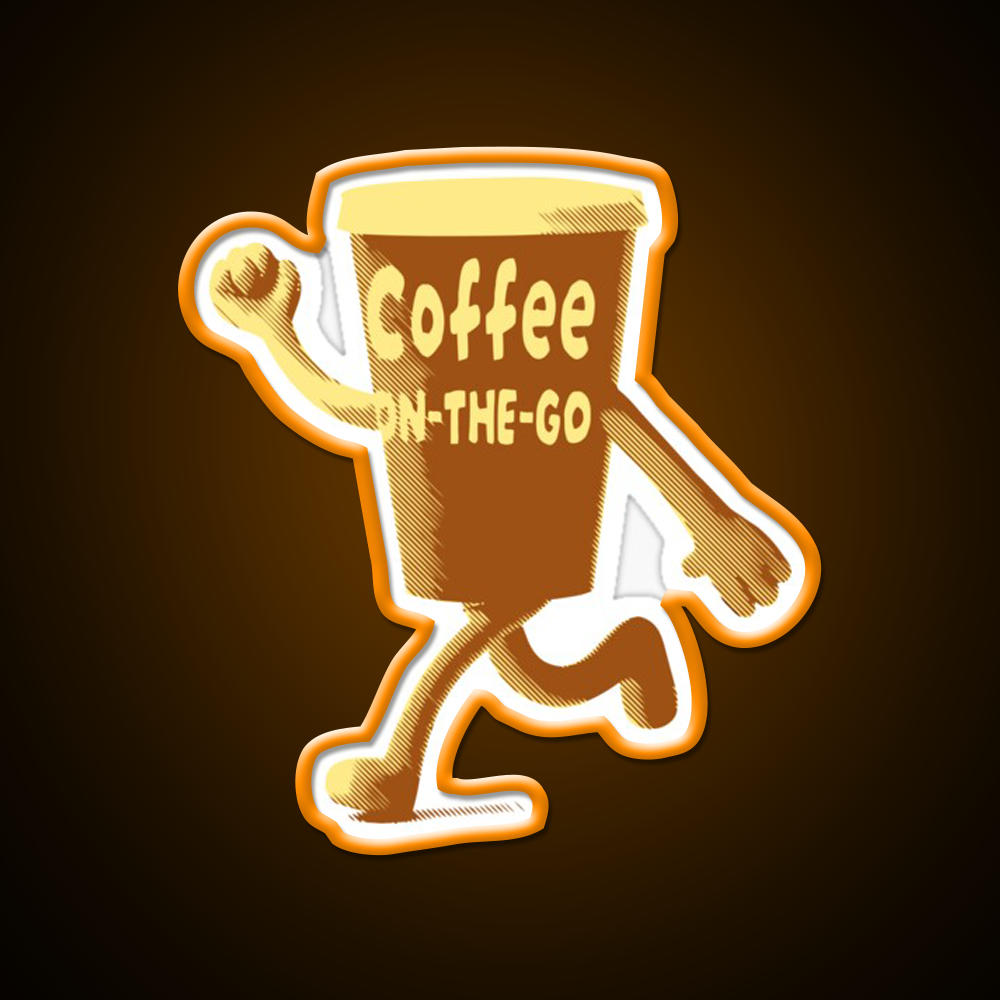 Coffee On The Go V1 Cafe Led Neon Sign Espresso Bar Art Rgb Color