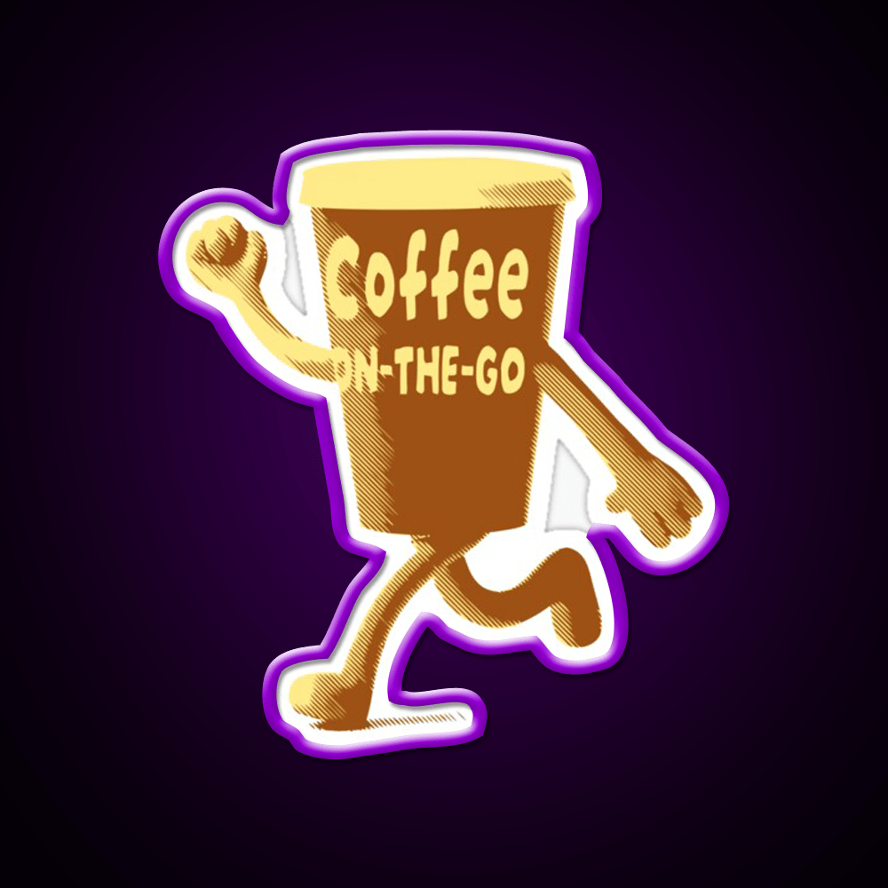 Coffee On The Go V1 Cafe Led Neon Sign Espresso Bar Art Rgb Color - Shineneon