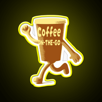 Coffee On The Go V1 Cafe Led Neon Sign Espresso Bar Art Rgb Color - Shineneon
