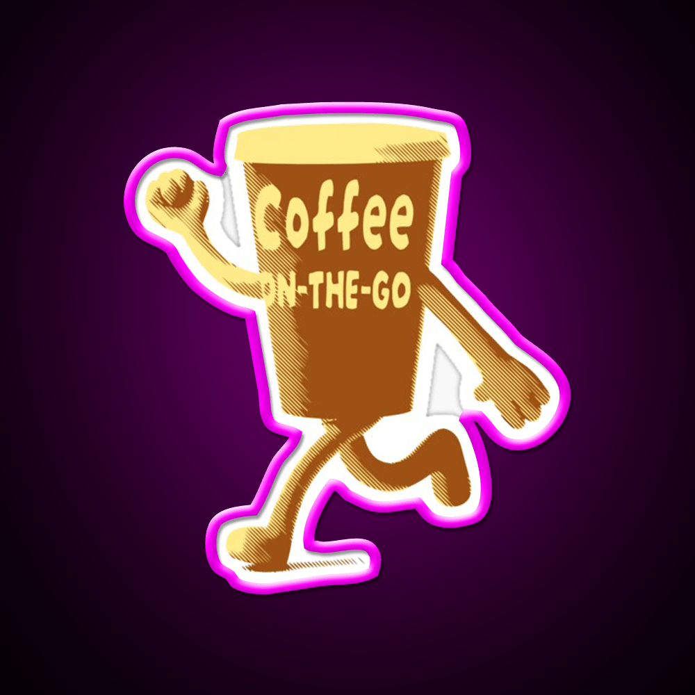 Coffee On The Go V1 Cafe Led Neon Sign Espresso Bar Art Rgb Color - Shineneon