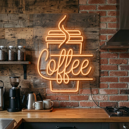 Coffee Restaurant Wall Decor LED Neon Sign - 03 Real Lifestyle Scene