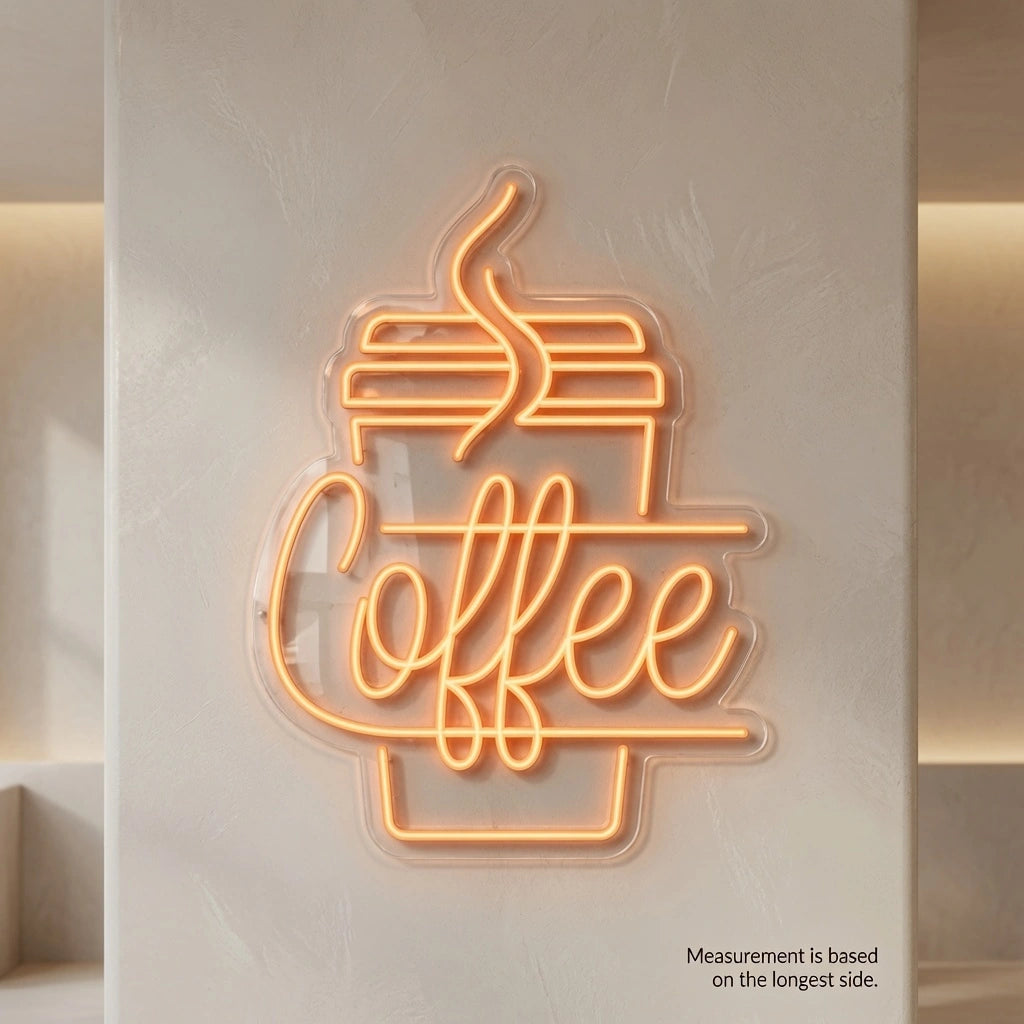 Coffee Restaurant Wall Decor LED Neon Sign - 04 Size Image