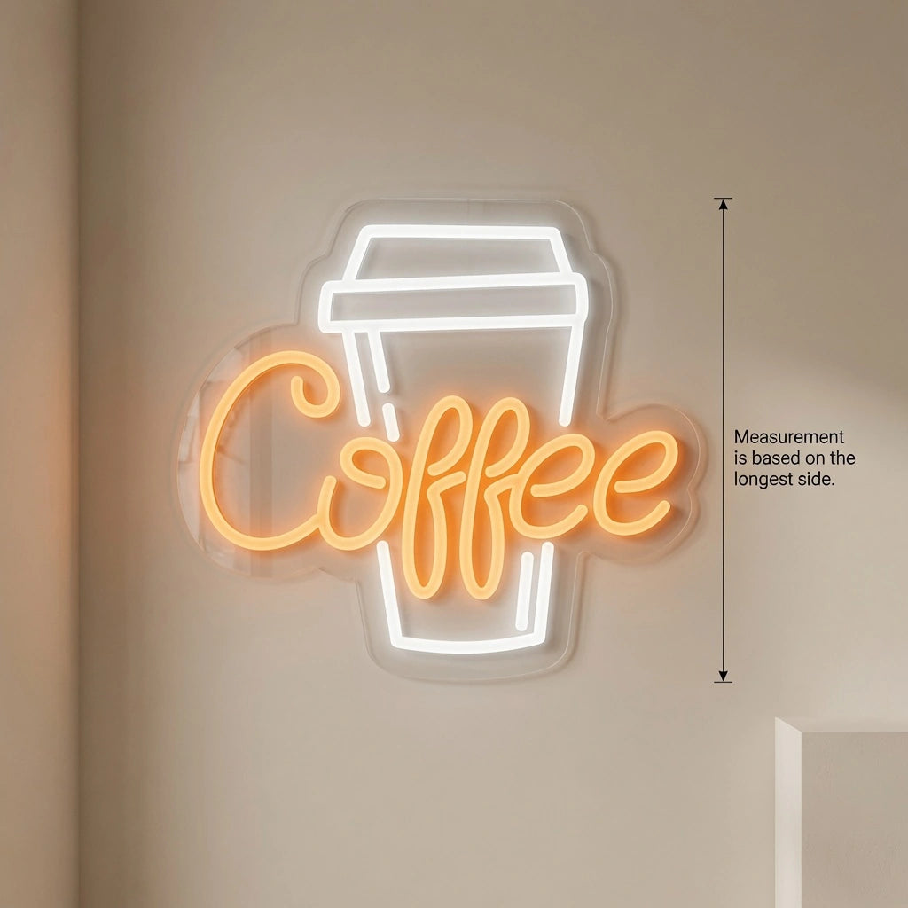 Coffee Retail Wall Decor LED Neon Sign - 04 Size Image