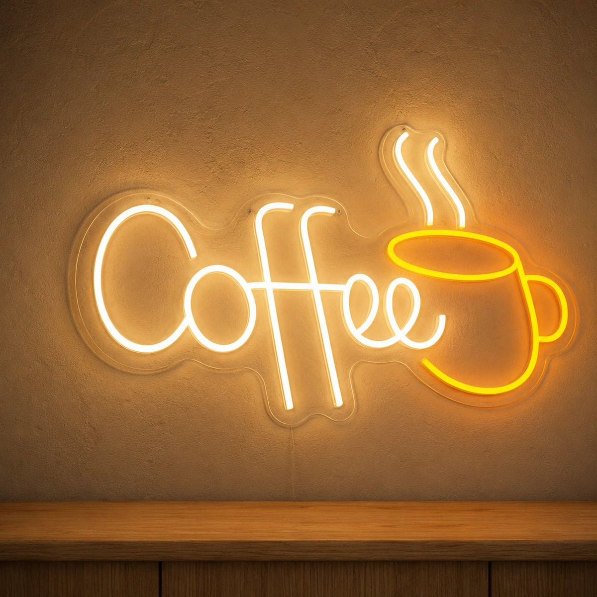 Coffee Script With Cup LED Neon Sign - Shineneon