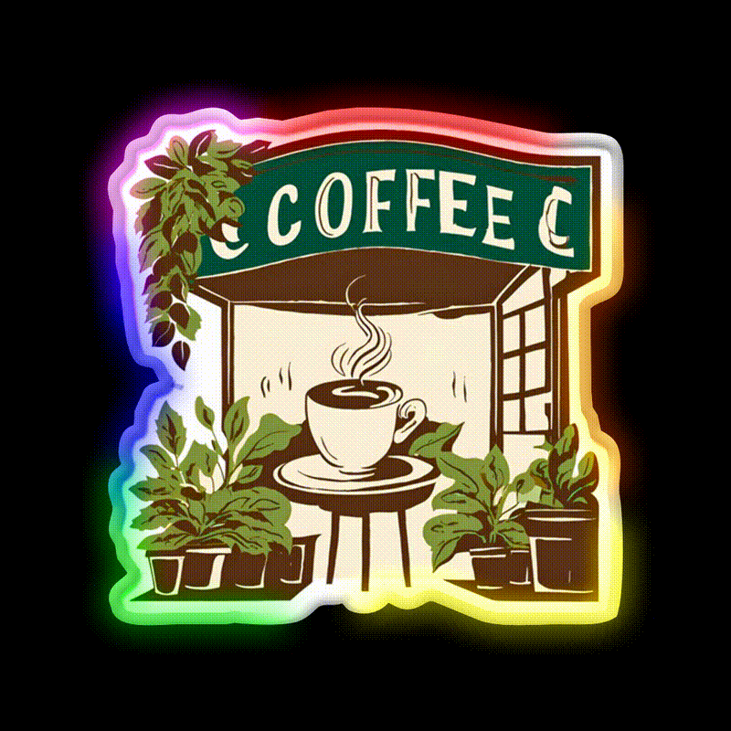 Coffee Shop Cafe Led Neon Sign Espresso Bar Art Rgb Color