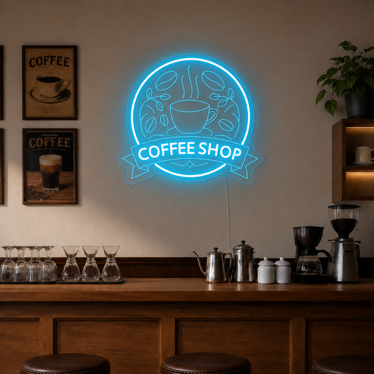 Coffee Shop LED Neon Sign Wall Neon Sign - 04 Size Image