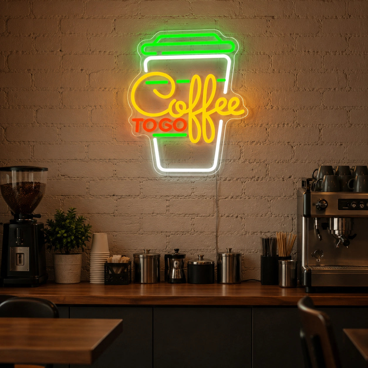 Coffee Shop Working LED Neon Sign - 04 Size Image