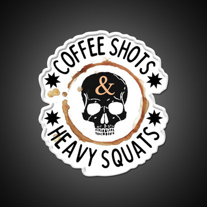 Coffee Shots And Heavy Squats Gym Fitness Led Neon Sign Rgb Color