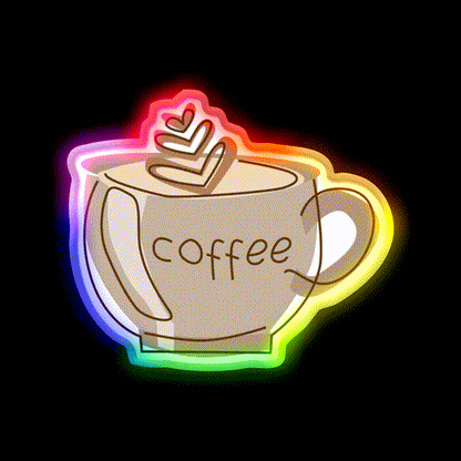 Coffee Snack Food Led Neon Sign Rgb Color