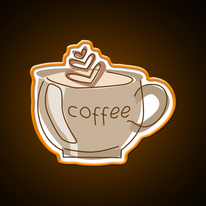 Coffee Snack Food Led Neon Sign Rgb Color