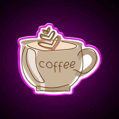 Coffee Snack Food Led Neon Sign Rgb Color