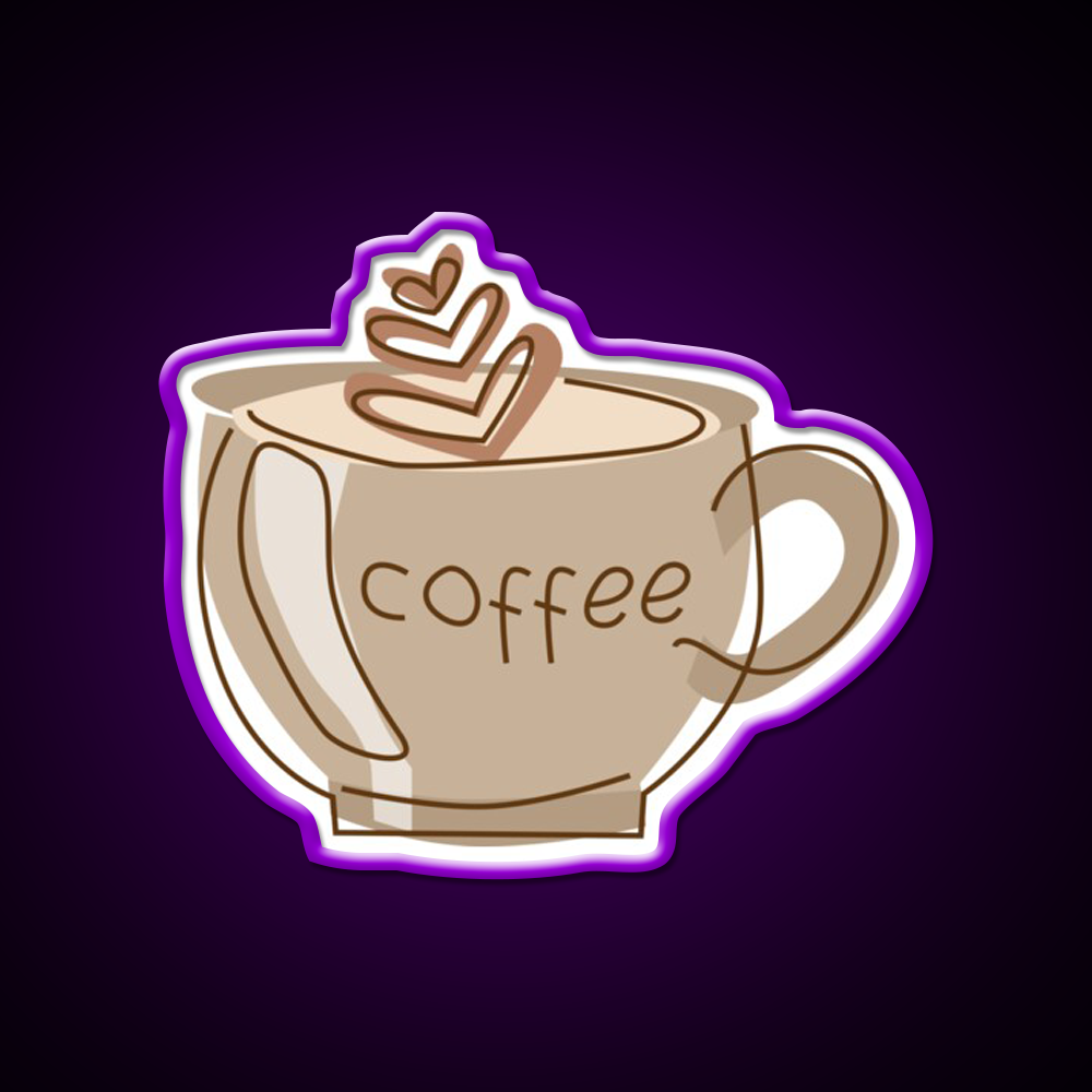 Coffee Snack Food Led Neon Sign Rgb Color