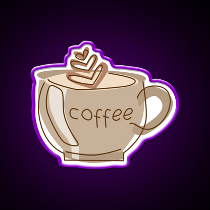 Coffee Snack Food Led Neon Sign Rgb Color