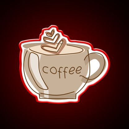 Coffee Snack Food Led Neon Sign Rgb Color