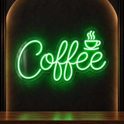 Coffee Steaming Cup LED Neon Sign - product hero