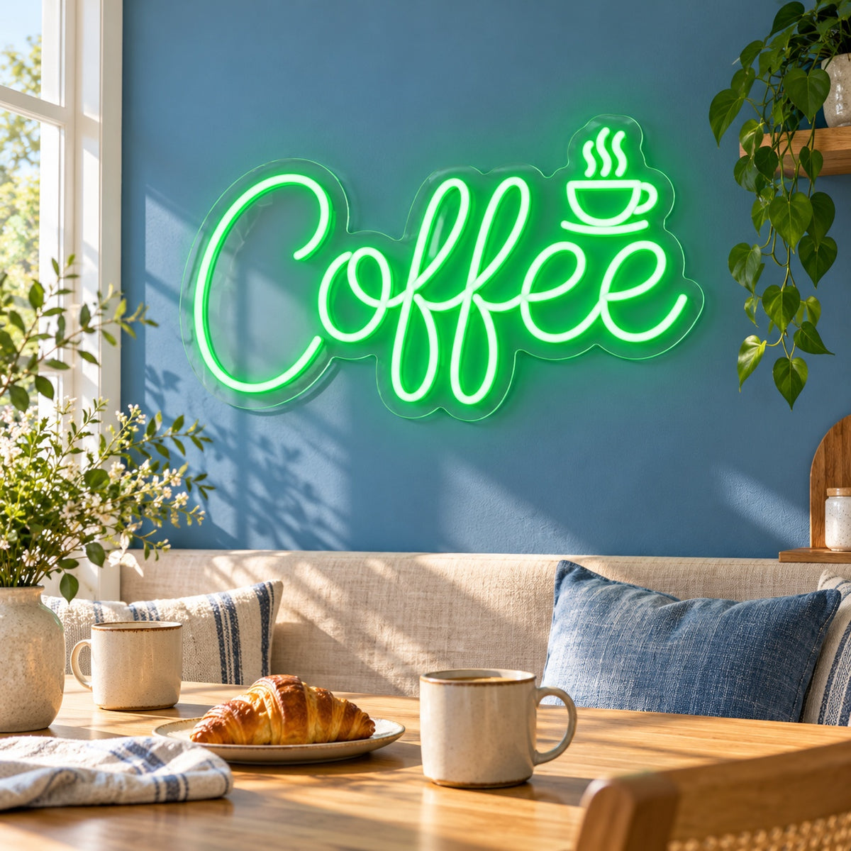 Coffee Steaming Cup LED Neon Sign - lifestyle view