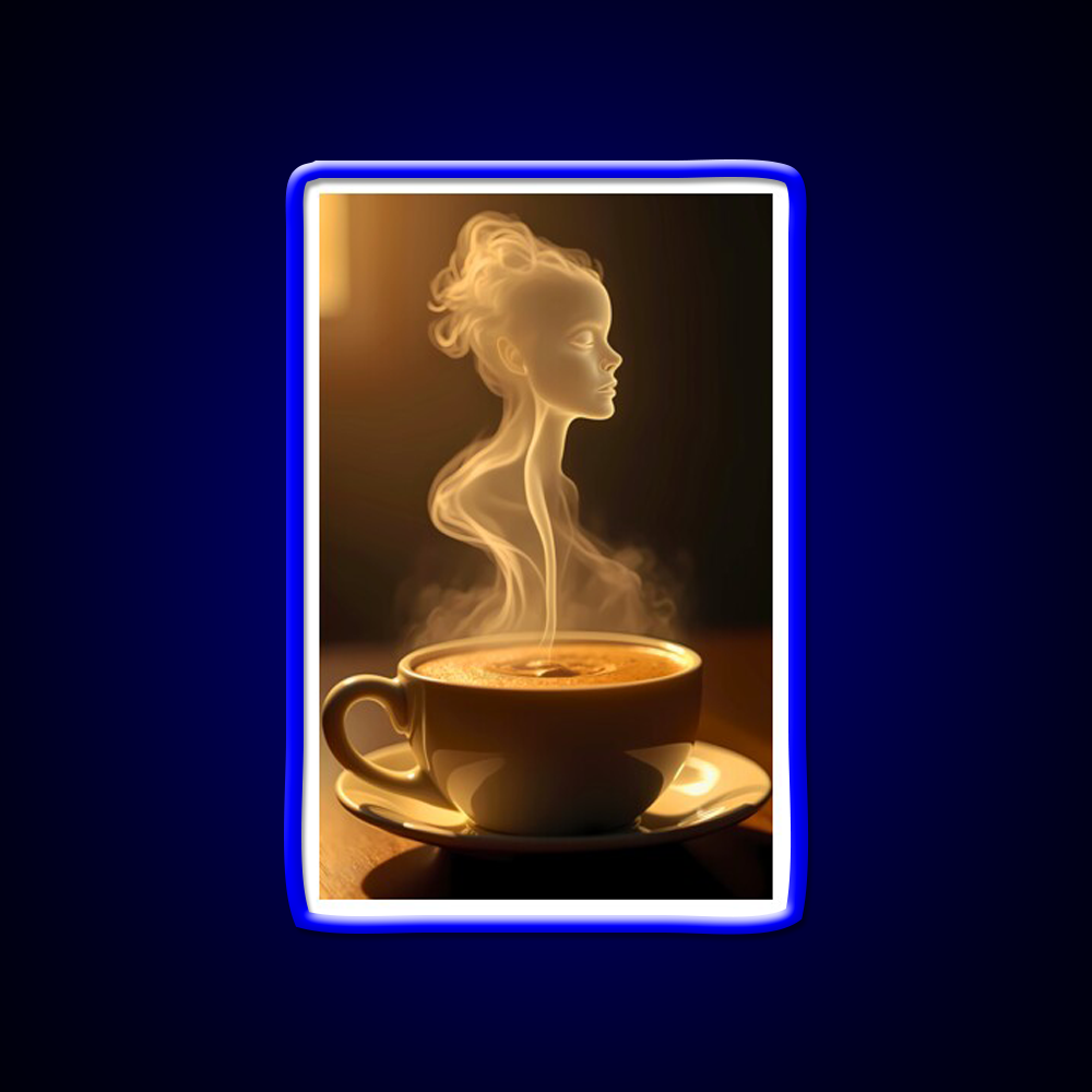 Coffee Surrealism Art Cafe Led Neon Sign Espresso Bar Art Rgb Color