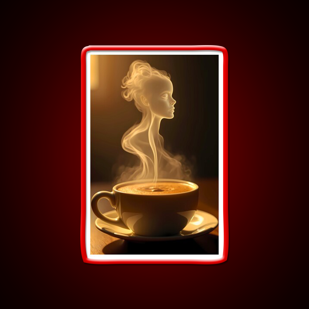 Coffee Surrealism Art Cafe Led Neon Sign Espresso Bar Art Rgb Color