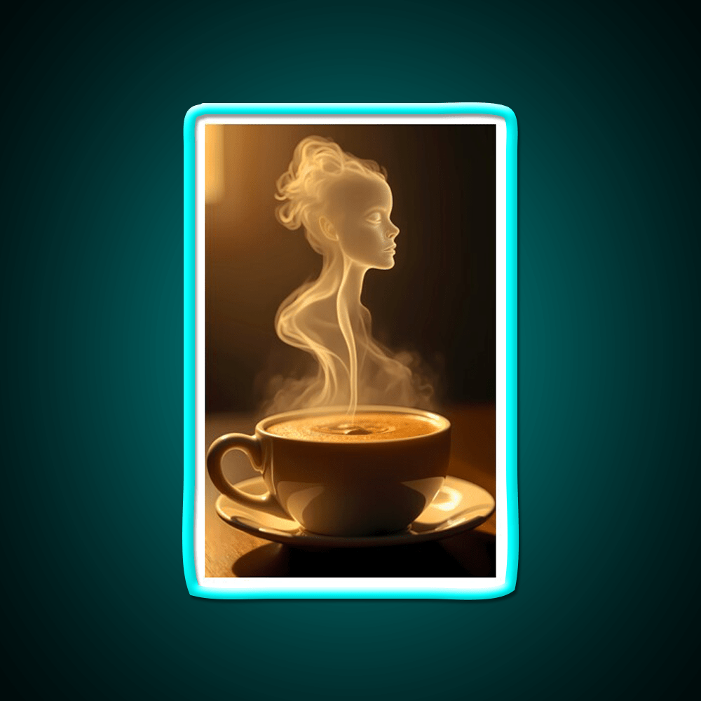 Coffee Surrealism Art Cafe Led Neon Sign Espresso Bar Art Rgb Color - Shineneon