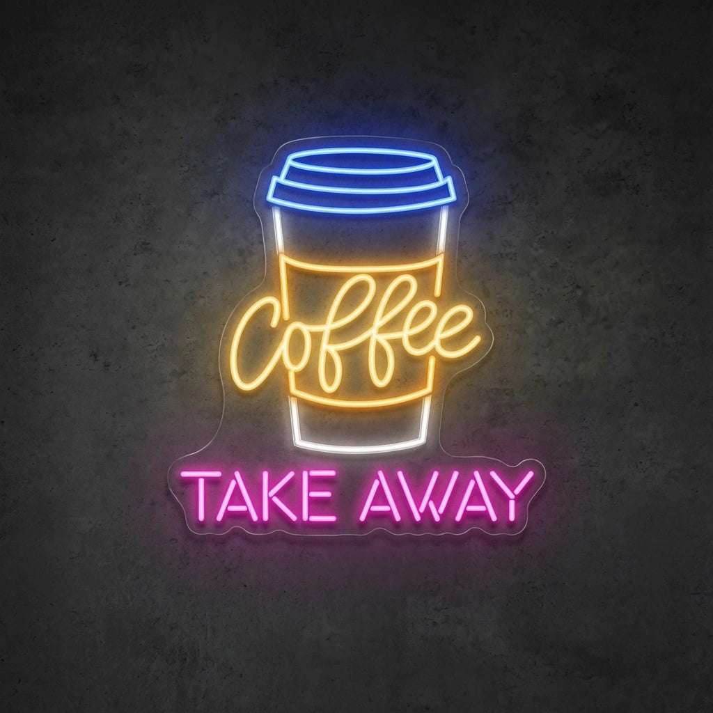 Coffee Take Away Wall Decor LED Neon Sign - 01 Original Product Image