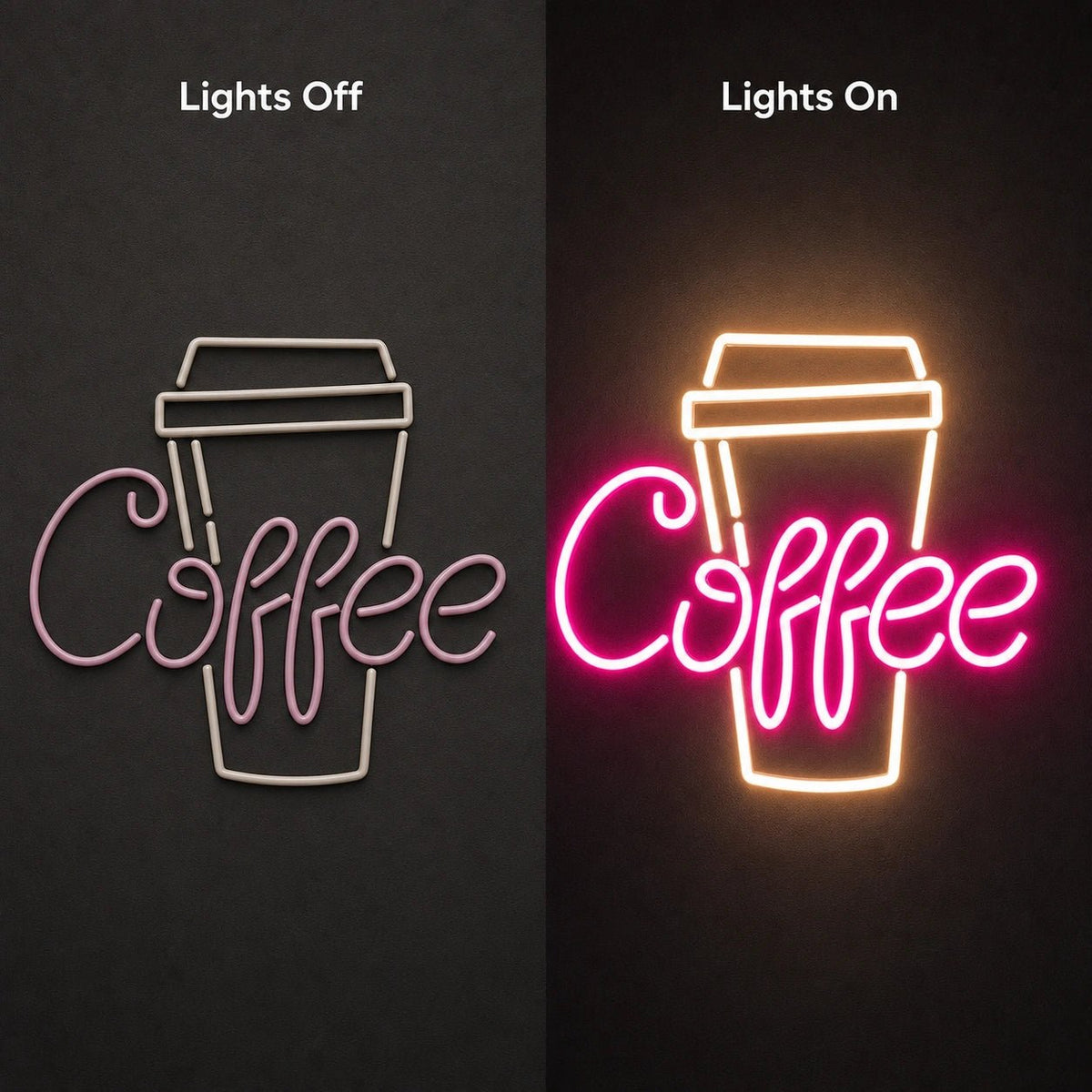 Coffee Takeaway Cup LED Neon Sign Garage Neon Sign - Shineneon