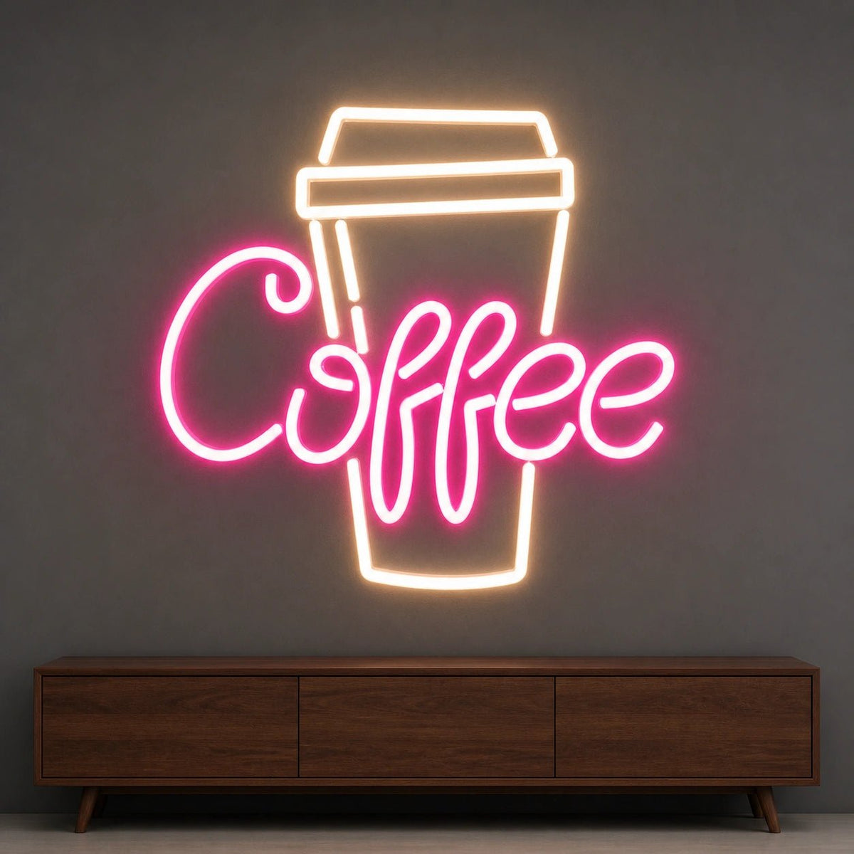 Coffee Takeaway Cup LED Neon Sign Home Garage Wall Decoration - Shineneon