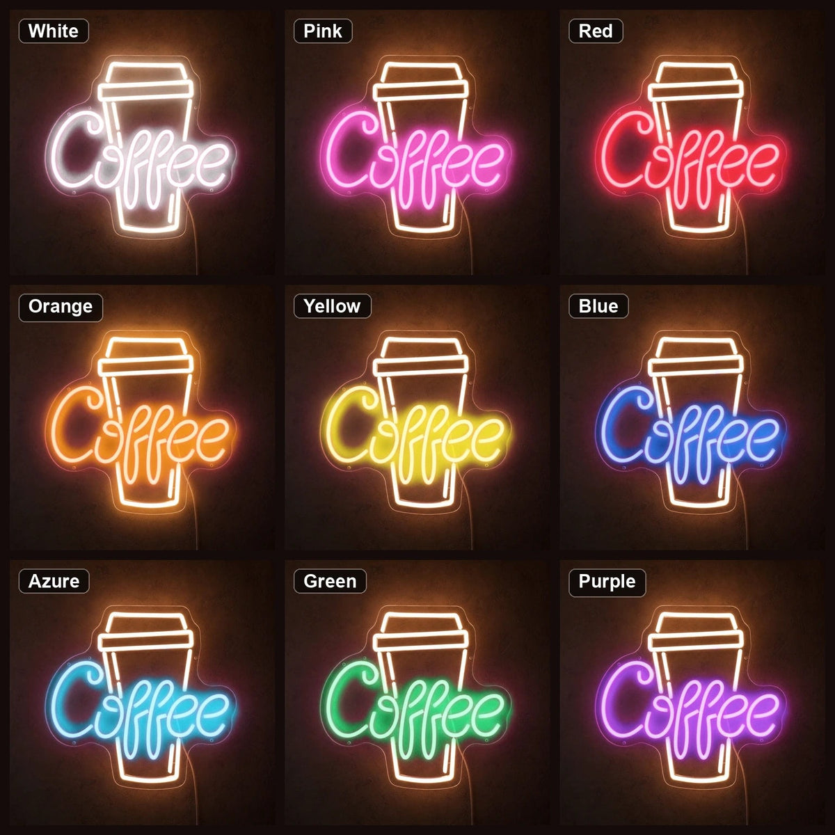 Coffee Takeaway Cup LED Neon Sign Man Cave Neon Sign - Shineneon