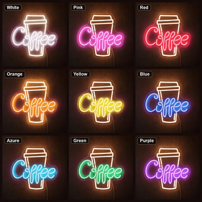 Coffee Takeaway Cup LED Neon Sign Man Cave Neon Sign - Shineneon