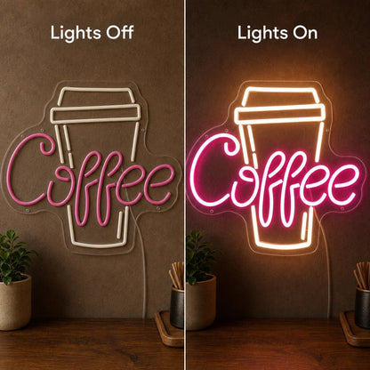Coffee Takeaway Cup LED Neon Sign Man Cave Neon Sign - Shineneon