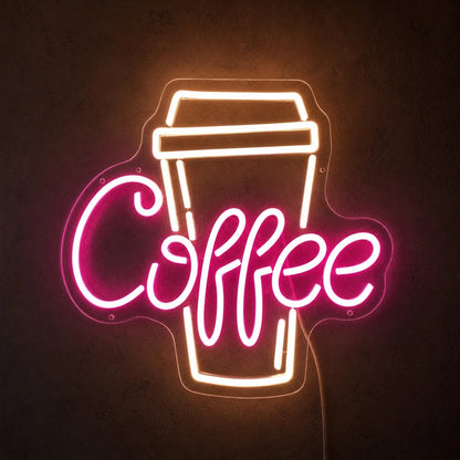 Coffee Takeaway Cup LED Neon Sign Man Cave Neon Sign - Shineneon