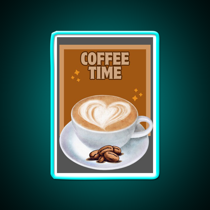 Coffee Time Cafe Led Neon Sign Espresso Bar Art Rgb Color