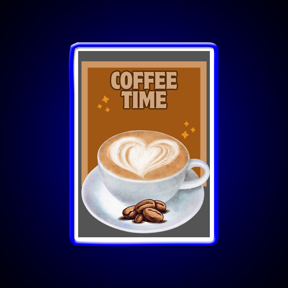 Coffee Time Cafe Led Neon Sign Espresso Bar Art Rgb Color