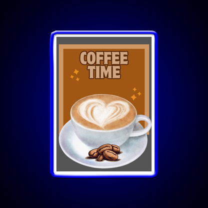 Coffee Time Cafe Led Neon Sign Espresso Bar Art Rgb Color