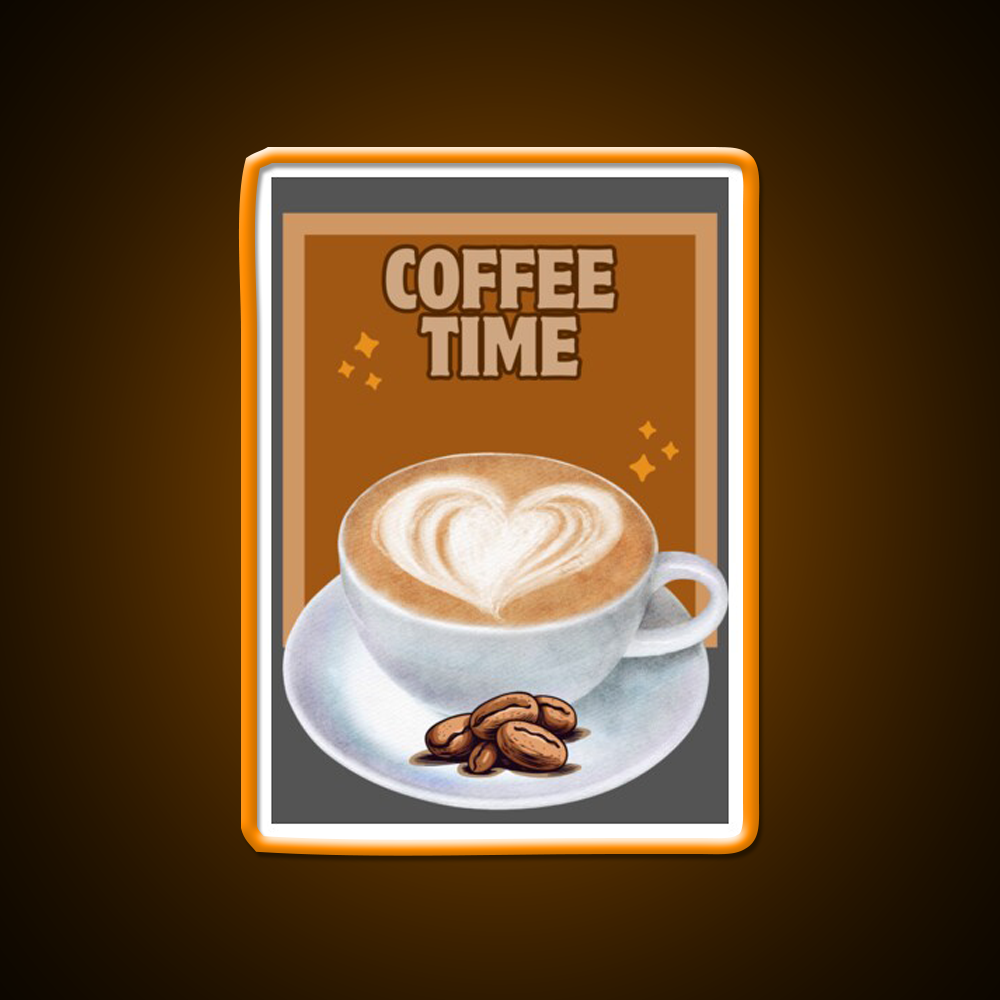 Coffee Time Cafe Led Neon Sign Espresso Bar Art Rgb Color