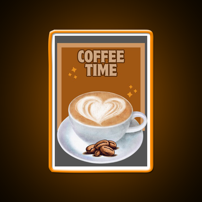 Coffee Time Cafe Led Neon Sign Espresso Bar Art Rgb Color