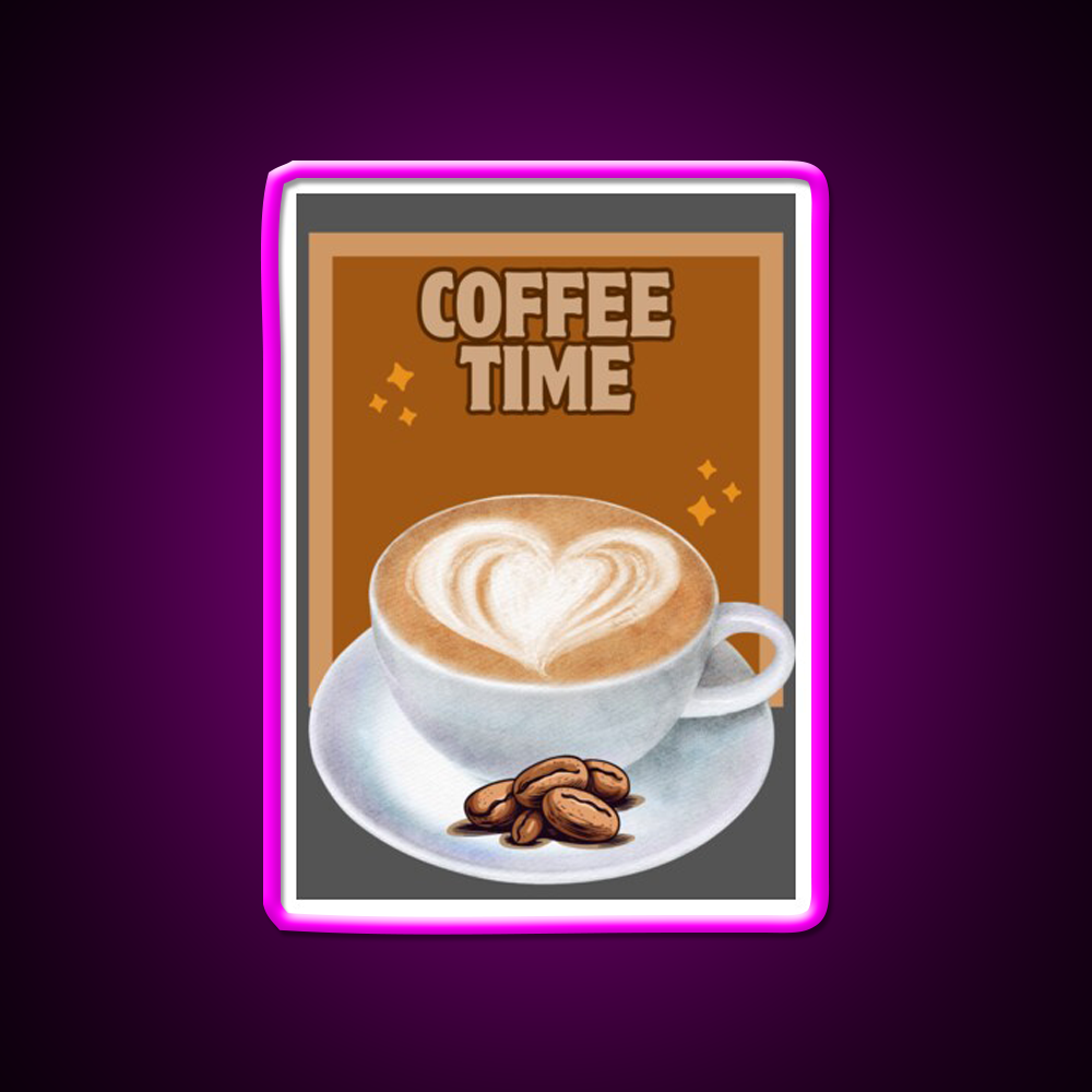 Coffee Time Cafe Led Neon Sign Espresso Bar Art Rgb Color