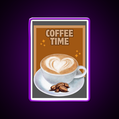 Coffee Time Cafe Led Neon Sign Espresso Bar Art Rgb Color