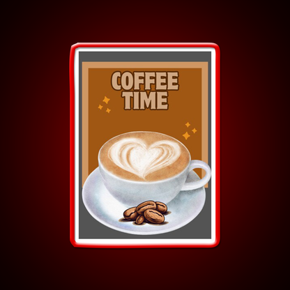 Coffee Time Cafe Led Neon Sign Espresso Bar Art Rgb Color