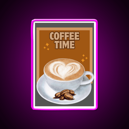 Coffee Time Cafe Led Neon Sign Espresso Bar Art Rgb Color - Shineneon