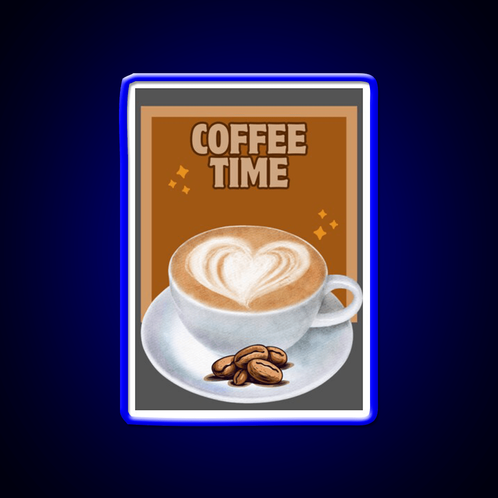 Coffee Time Cafe Led Neon Sign Espresso Bar Art Rgb Color - Shineneon