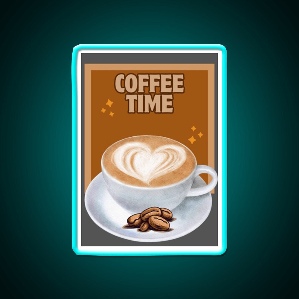 Coffee Time Cafe Led Neon Sign Espresso Bar Art Rgb Color - Shineneon