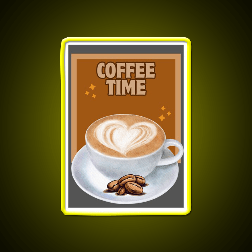 Coffee Time Cafe Led Neon Sign Espresso Bar Art Rgb Color - Shineneon