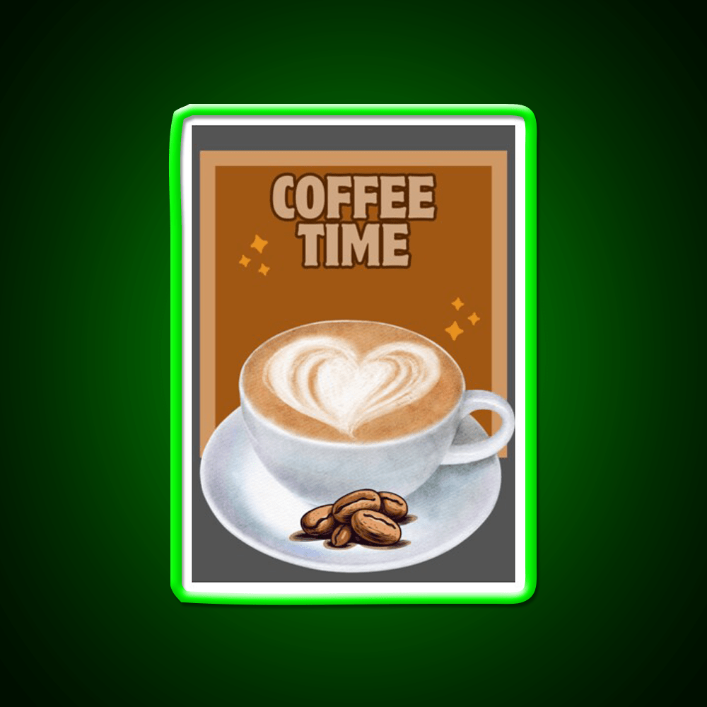 Coffee Time Cafe Led Neon Sign Espresso Bar Art Rgb Color - Shineneon