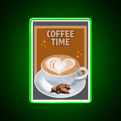 Coffee Time Cafe Led Neon Sign Espresso Bar Art Rgb Color - Shineneon