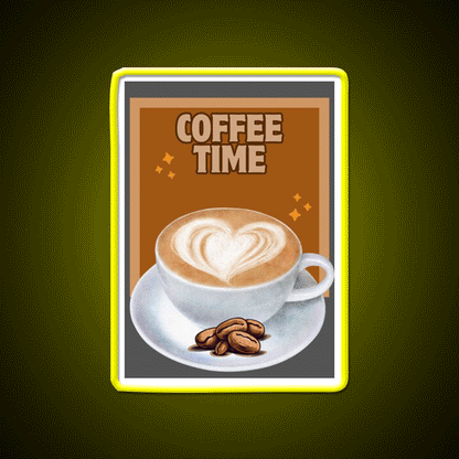 Coffee Time Cafe Led Neon Sign Espresso Bar Art Rgb Color