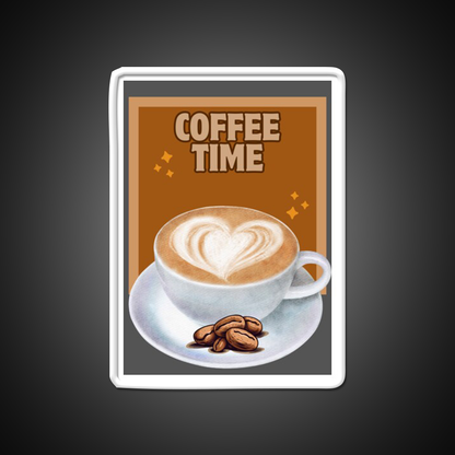 Coffee Time Cafe Led Neon Sign Espresso Bar Art Rgb Color