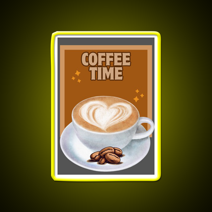 Coffee Time Cafe Led Neon Sign Espresso Bar Art Rgb Color