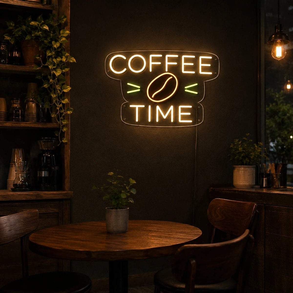 Coffee Time Coffee Bean LED Neon Sign - Shineneon