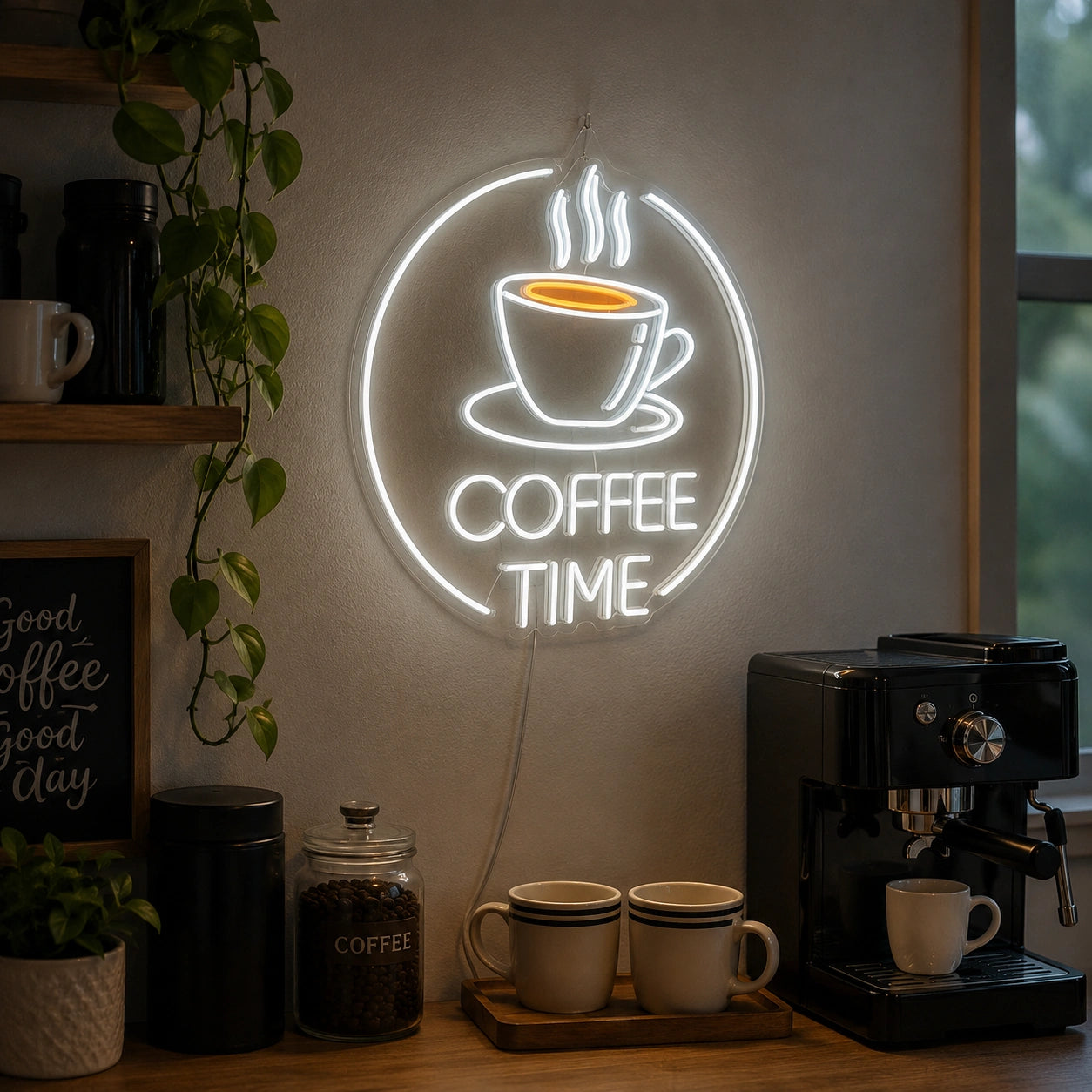 Coffee Time LED Neon Sign - 03 Real Lifestyle Scene