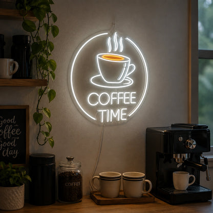 Coffee Time LED Neon Sign - 03 Real Lifestyle Scene